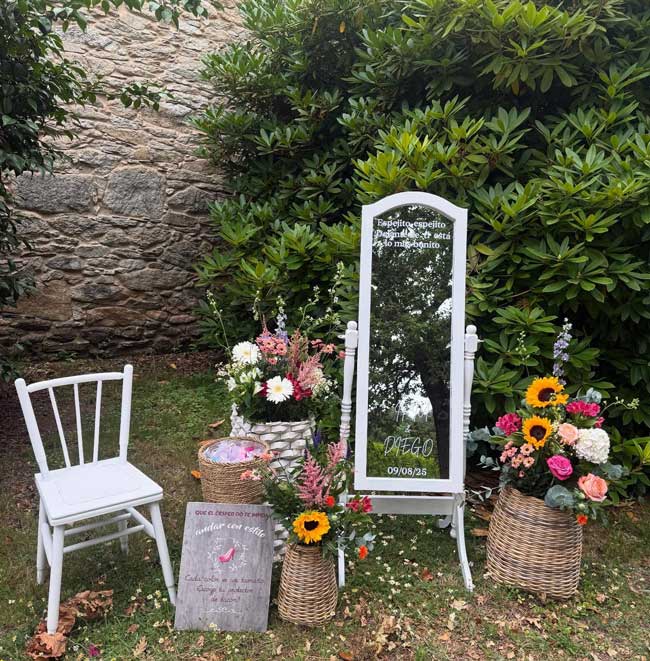 Decoración con flores
